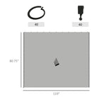 10' x 10' Universal Gazebo Sidewall Set (4 Panels) with Hooks, Light Grey