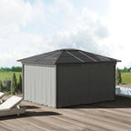 10' x 10' Universal Gazebo Sidewall Set (4 Panels) with Hooks, Light Grey