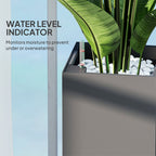 26" Plastic Planter Box 2-Pack with Water Level Indicator, Drainage Hole and Plug, Dark Grey