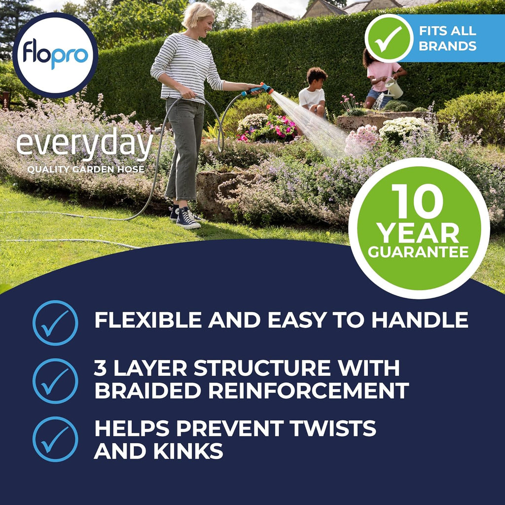 Flopro Hose Starter Set: All-in-One Garden Watering Solution 15m