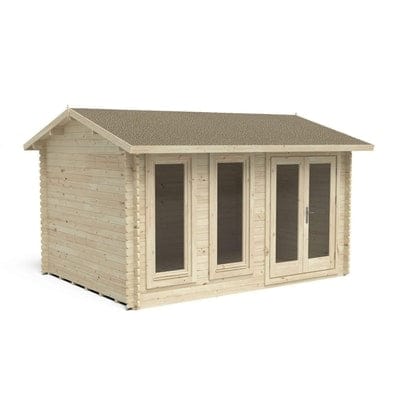 Forest Chiltern 4m x 3m Log Cabin - Apex Roof, Single Glazed with Felt Shingles and Underlay