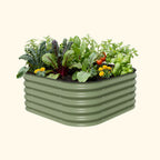 17" Tall 4 In 1 Small Modular Metal Raised Garden Bed Kit | Vego Garden