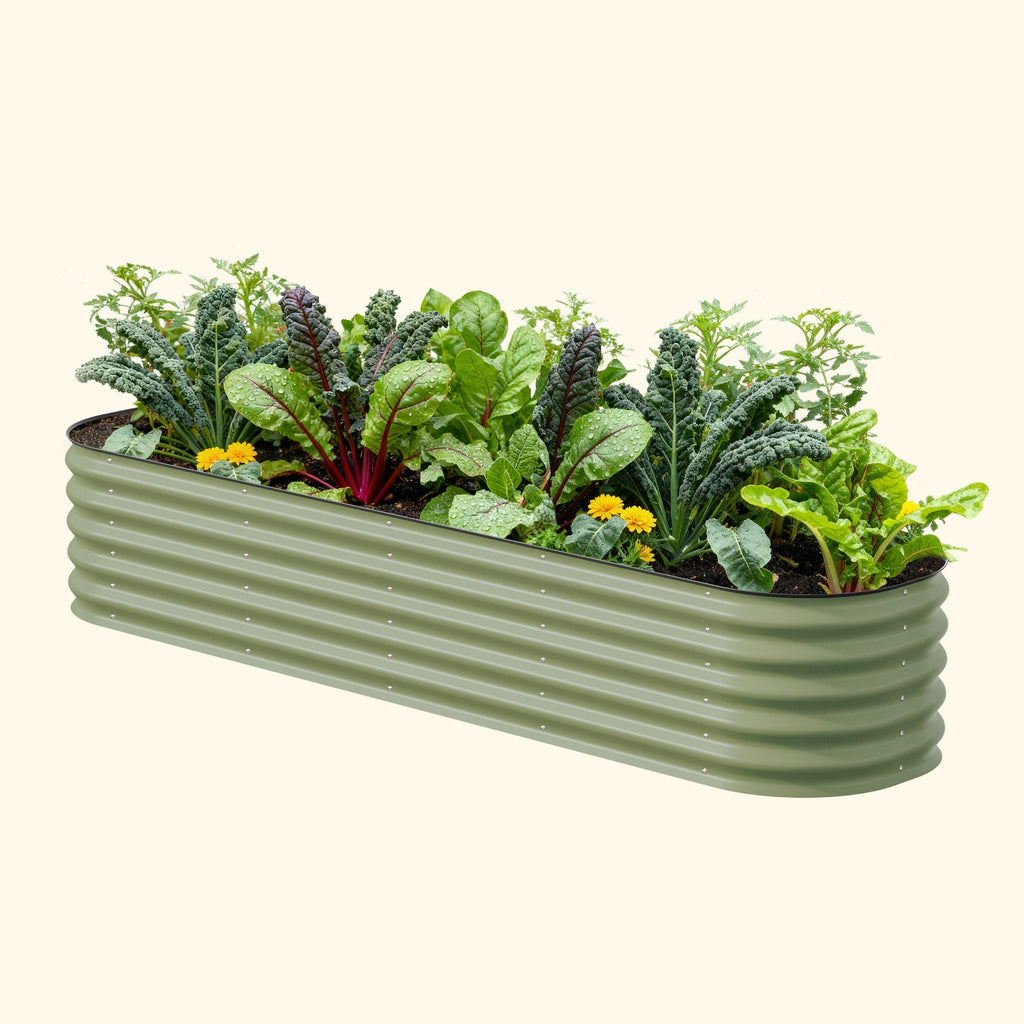 17" Tall 9 In 1 Large Modular Metal Raised Garden Bed Kit | Vego Garden