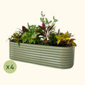 Vego Garden 26 Extra Tall 4-pack 10 In 1 Modular Metal Raised Garden Bed Kit-Olive Green
