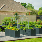 32" Extra Tall Modern Pro 27" x 83" Metal Raised Garden Bed - With Intermediate Floor
