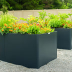32" Extra Tall Modern Pro 42" x 83" Metal Raised Garden Bed - With Intermediate Floor