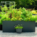 32" Extra Tall Modern Pro 42" x 83" Metal Raised Garden Bed - With Intermediate Floor