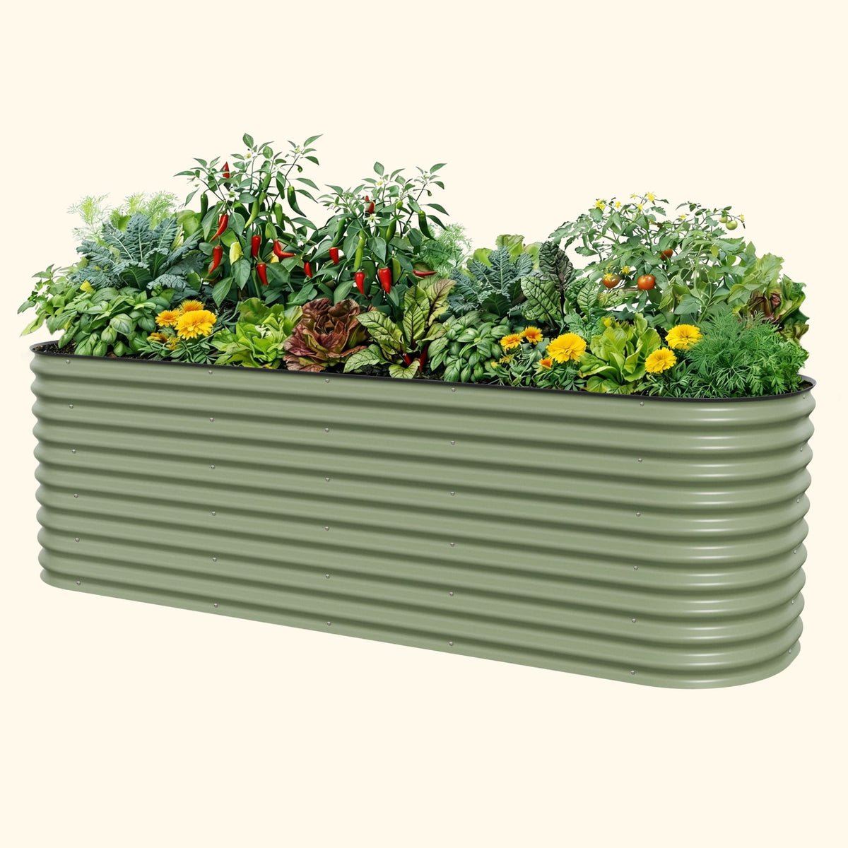 32" Extra Tall 10 In 1 Jumbo Modular Metal Raised Garden Bed Kit | Vego Garden