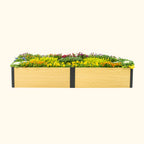 16" Tall Woodgrain 4' x 8' Metal Raised Garden Bed