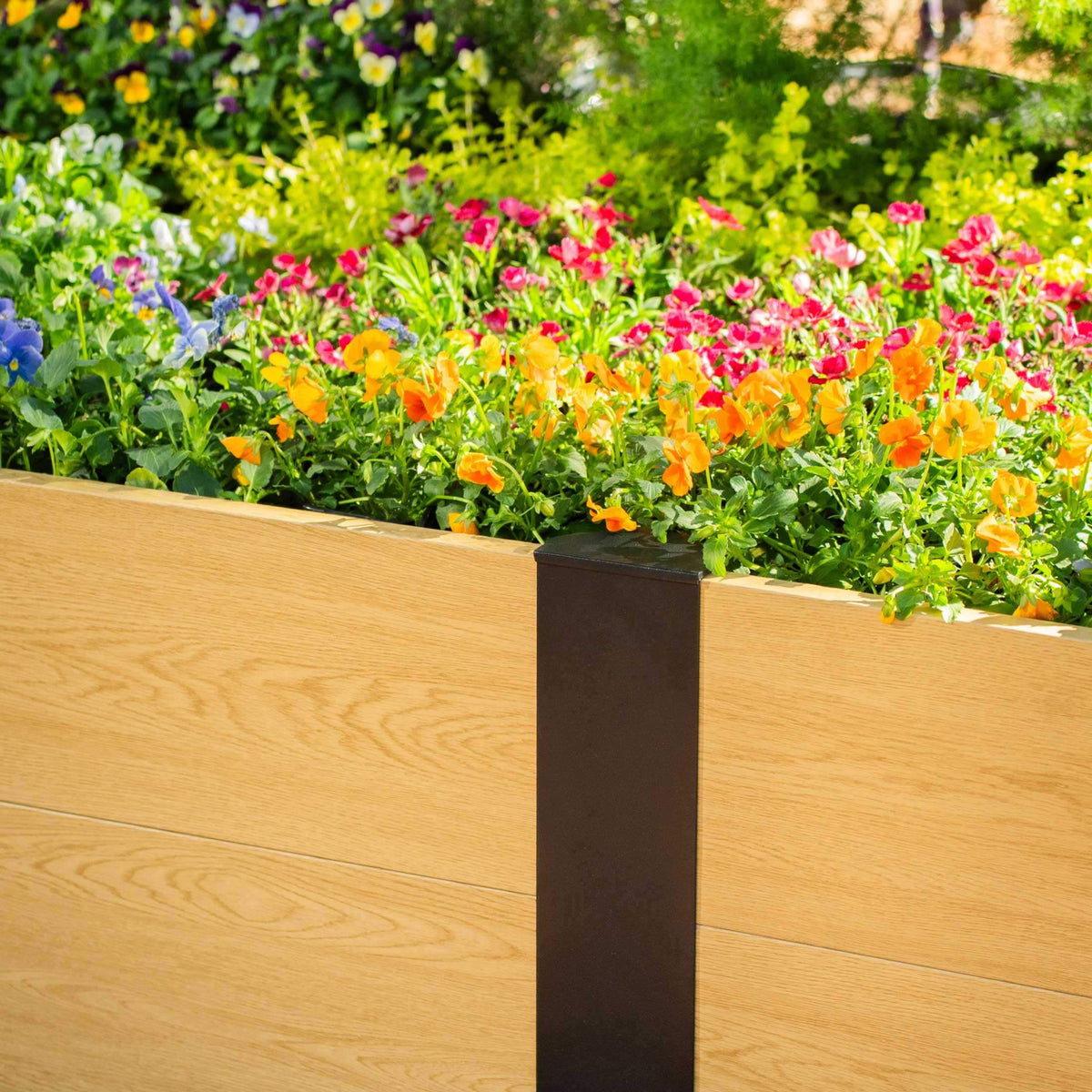 16" Tall Woodgrain 4' x 8' Metal Raised Garden Bed