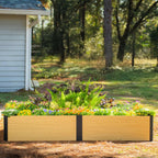 16" Tall Woodgrain 4' x 8' Metal Raised Garden Bed