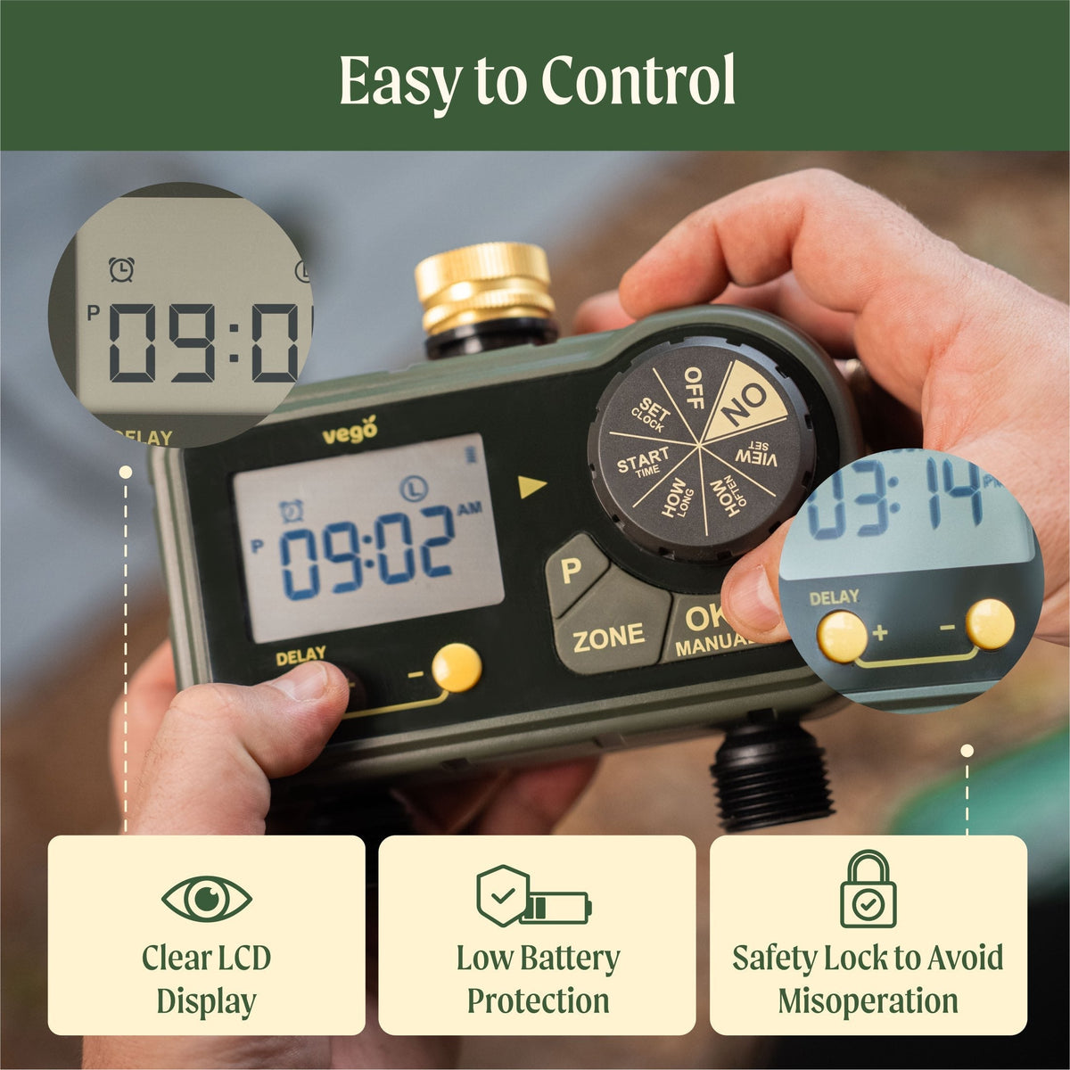 Vego Digital Water Timer -2 Zone