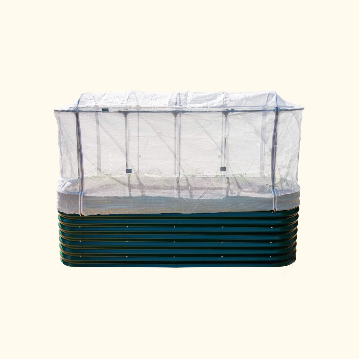 Mesh Cover System for Self-Watering Elevated Bed