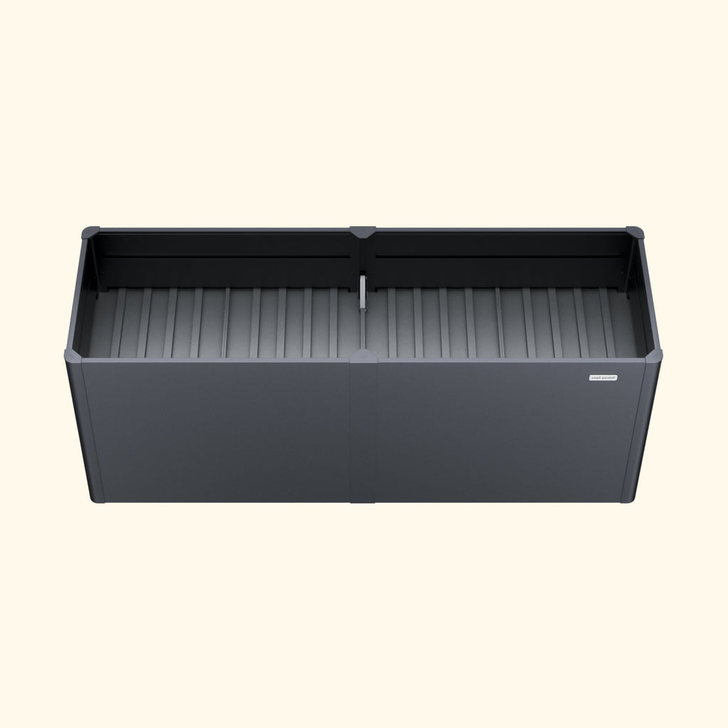 32" Extra Tall Modern Pro 27" x 83" Metal Raised Garden Bed - With Intermediate Floor