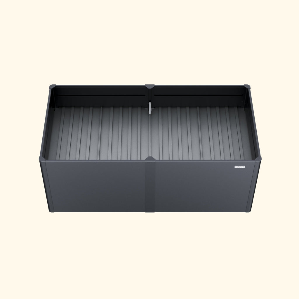 32" Extra Tall Modern Pro 42" x 83" Metal Raised Garden Bed - With Intermediate Floor