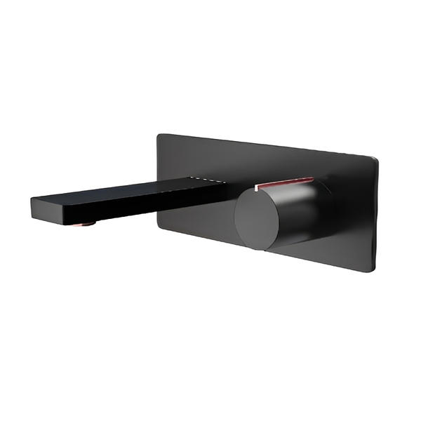 Velar Wall Mounted Black Basin Mixer Tap
