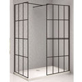 Velar+ Crittal Matt Black Framed Walk In Side Panel