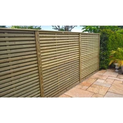 Frameless Venetian Hit and Miss Fence Panel - All Sizes