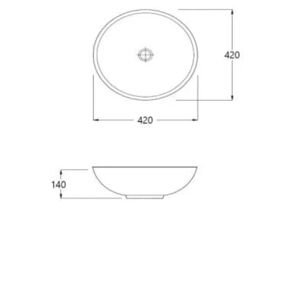 Prince Round Solid Surface Stone Basin - All Sizes