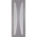Verona Pre-Finished Internal Light Grey Door with Clear Glass