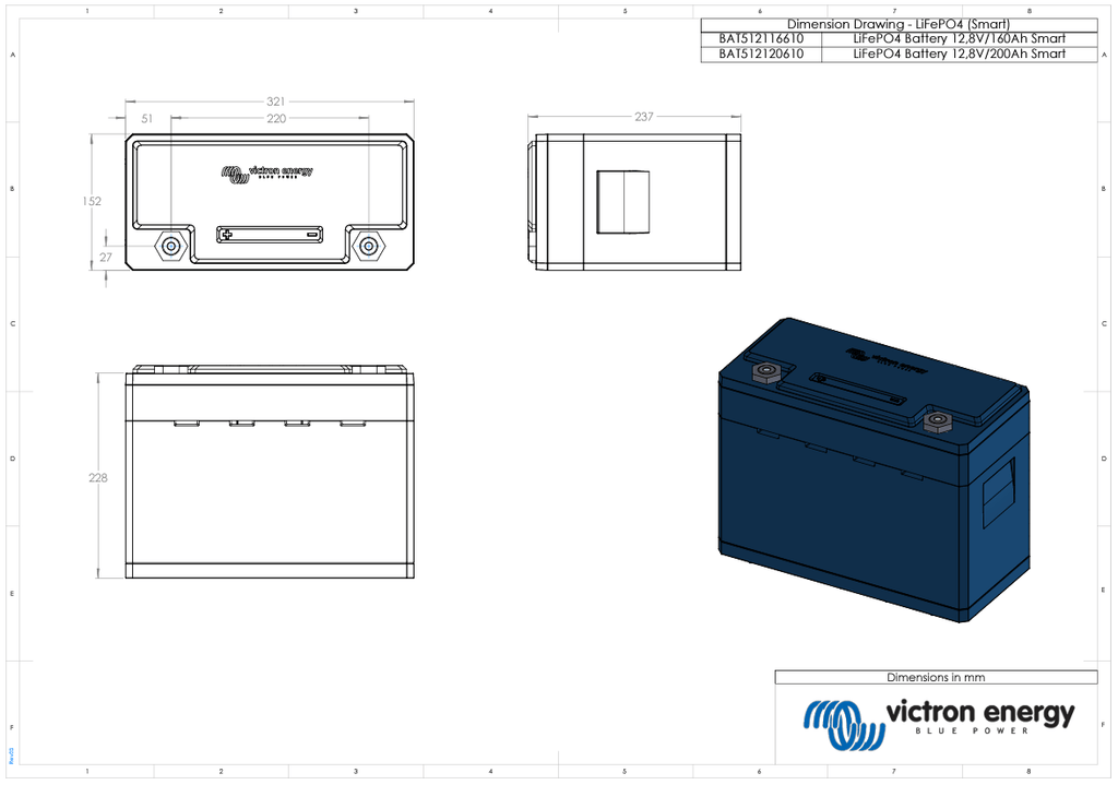 Victron 12V 180Ah Smart LiFePO4 Lithium Battery