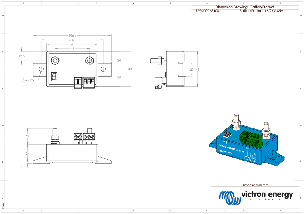 Victron 12/24V 65A BatteryProtect Low Voltage Disconnect