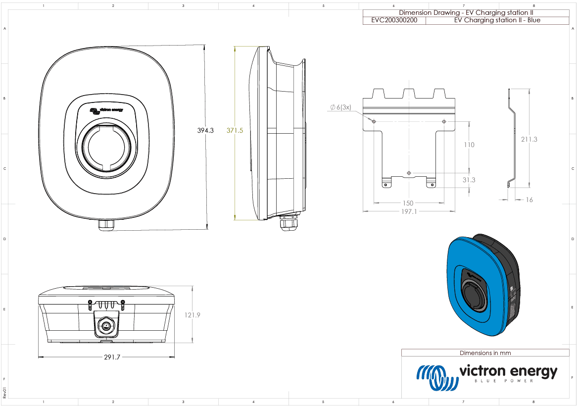 Victron 7.3/22kW Type 2 EV Charger / Charging Station NS