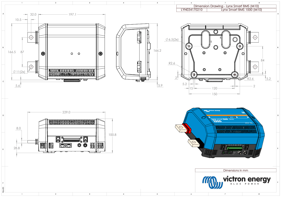Victron Lynx Smart BMS 1000 NG (NextGen) M10