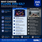 Fluval Sea Evo 52L Marine Saltwater Aquarium Kit with LED Lighting and Pump