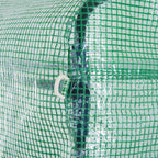 6 x 3 x 2m Polytunnel Greenhouse with Roll-up Side Walls, Reinforced Cover & 12 Mesh Windows, Green