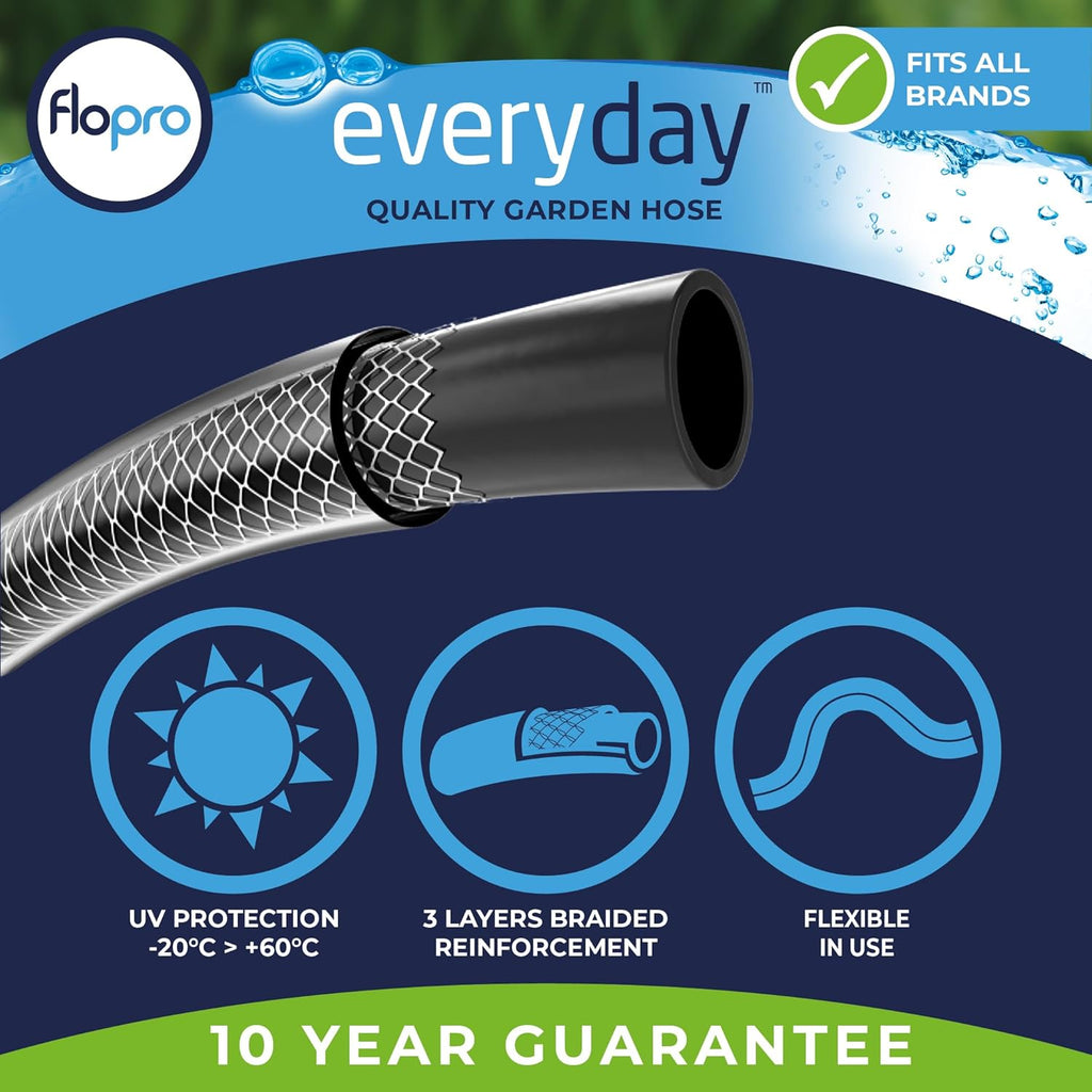 Flopro Hose Starter Set: All-in-One Garden Watering Solution 15m
