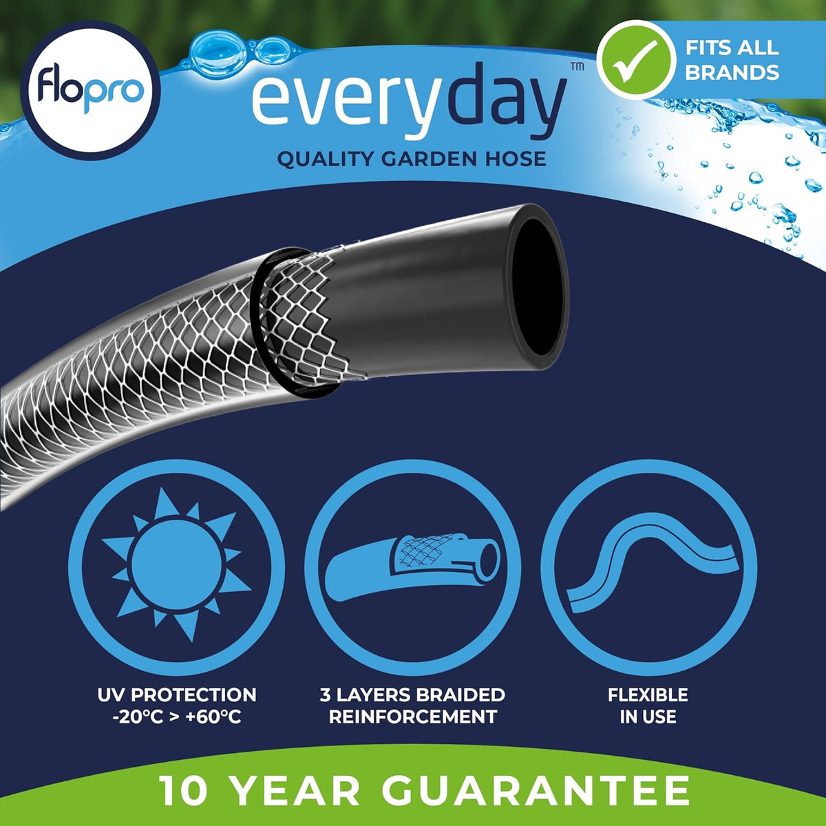 Flopro Hose Starter Set: All-in-One Garden Watering Solution 15m