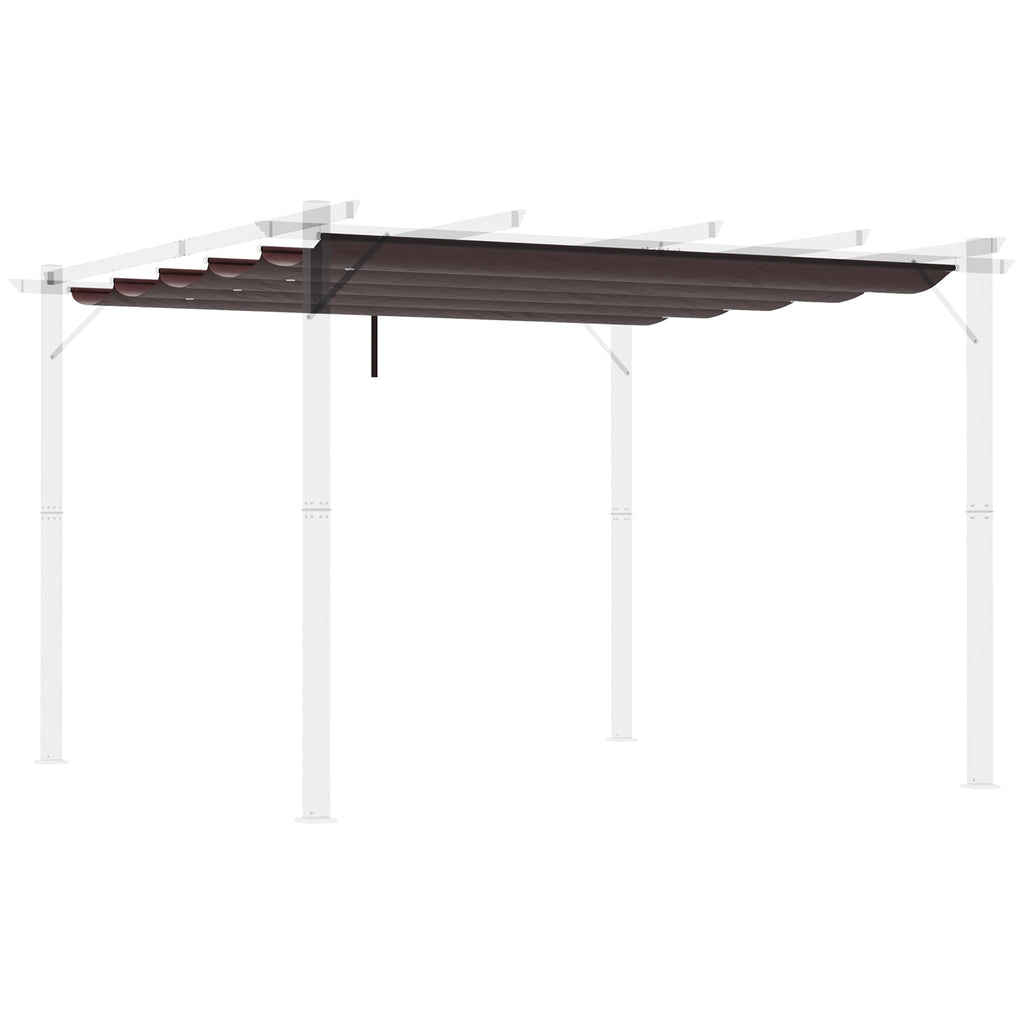 Retractable Replacement Pergola Canopy for 10' x 10' Pergola, Coffee