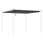 Retractable Replacement Pergola Canopy for 10' x 10' Pergola, Coffee