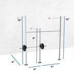 Galvanized Wall-Mounted Expandable RMU 12' Height Pull-Up Rig