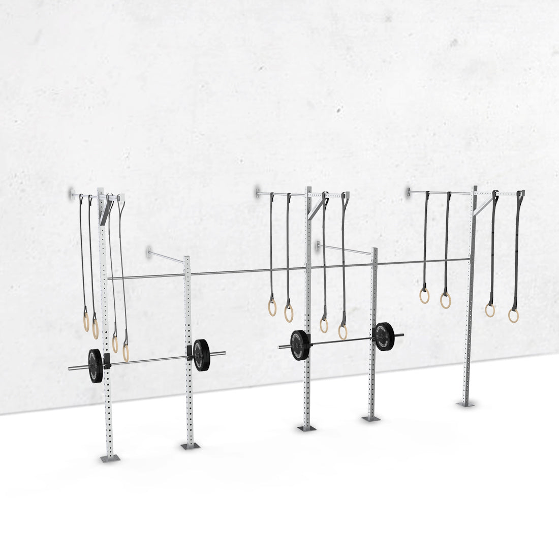 Galvanized Wall-Mounted Expandable RMU 12' Height Pull-Up Rig