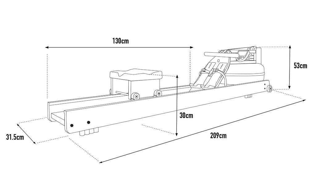 WaterRower Original  - Oak with S4 Performance Monitor