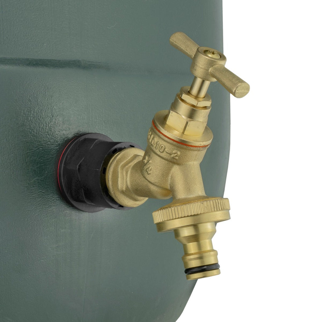 Water Butts Kit 3/4" with Brass Bib Tap & Snap On and Drill Bit