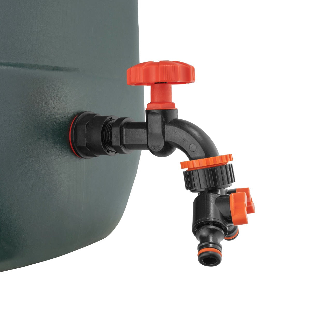 Water Butts Kit 3/4" PP Black Tap and Tap Splitter