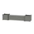 60" Vineyard Straight Planter Storage Bench Set- Large