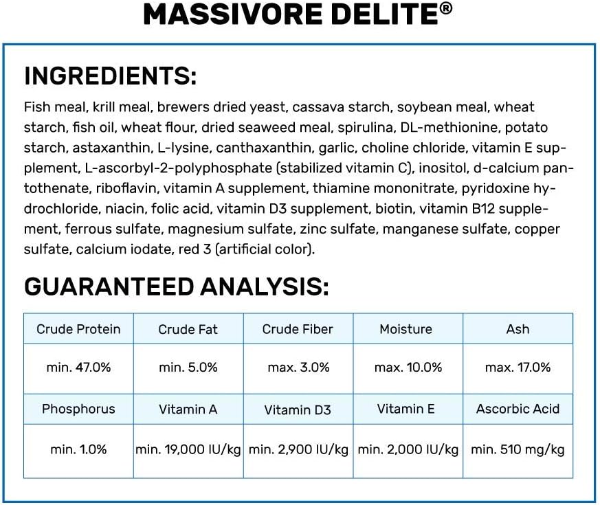 Hikari Massivore Delite XL Pellets for Monster Fish