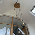 Whiskey Barrel Cascade Cluster Pendant Light Wooden Chandelier