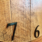 Whiskey Barrel Clock Oak Finish Made to Order