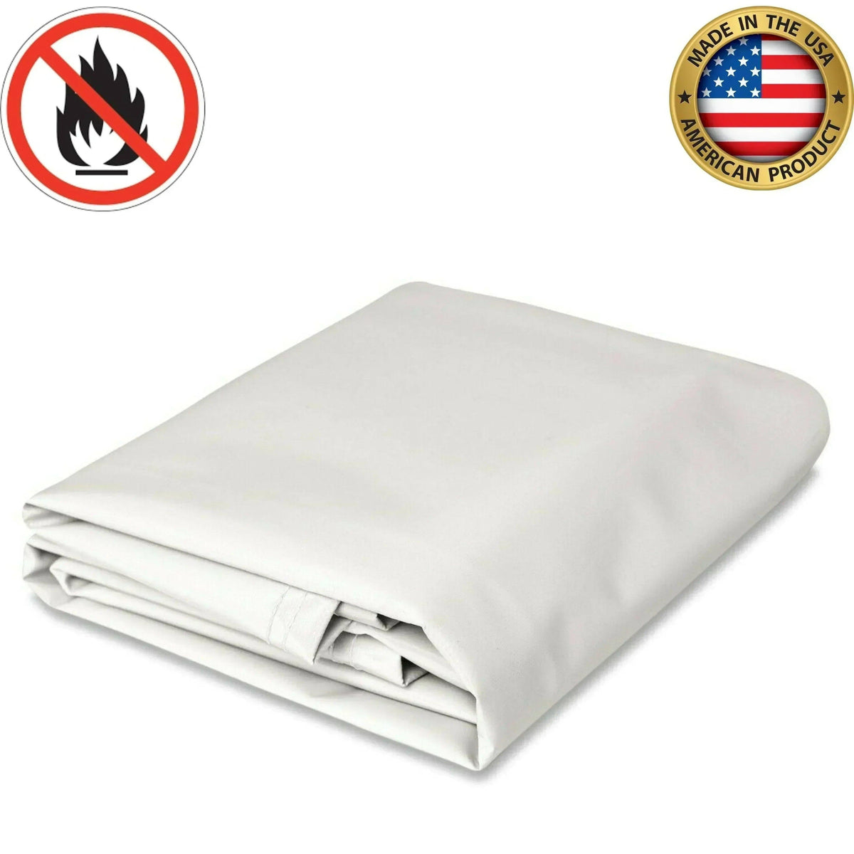 18 oz. Flame Retardant Vinyl Tarp - White - 10' x 10'