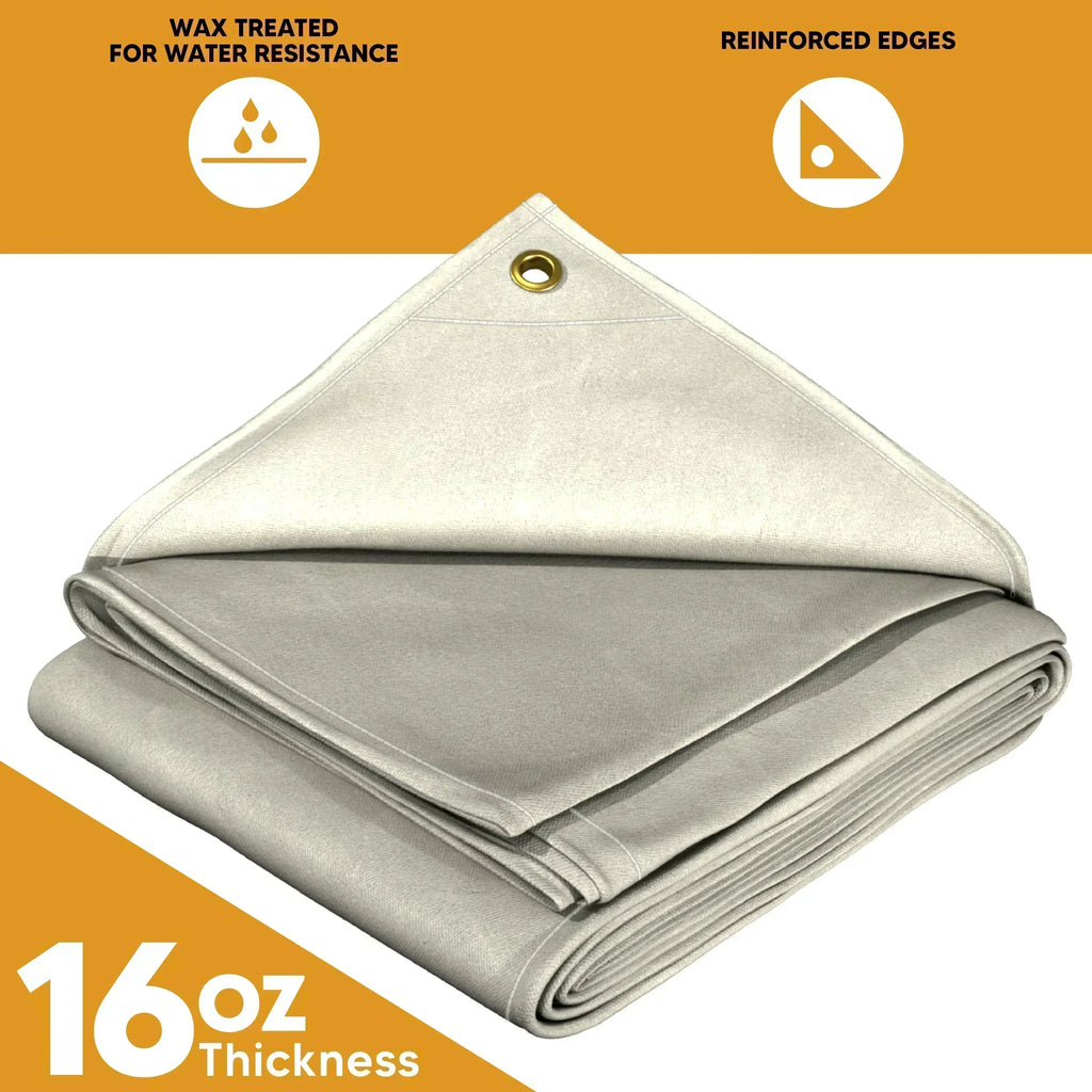 White Canvas Tarp 10' x 10'