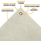 White Canvas Tarp 10' x 12'