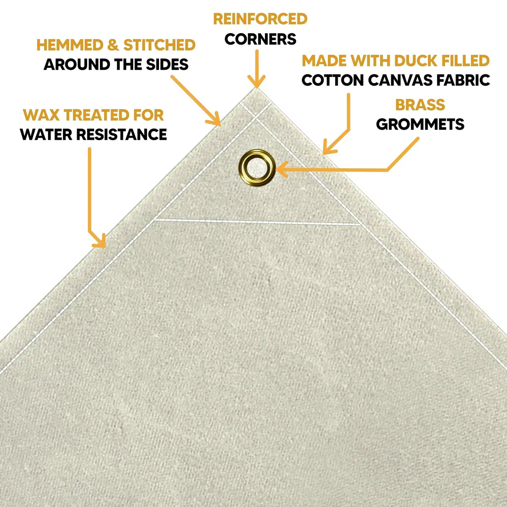 White Canvas Tarp 16' x 20'