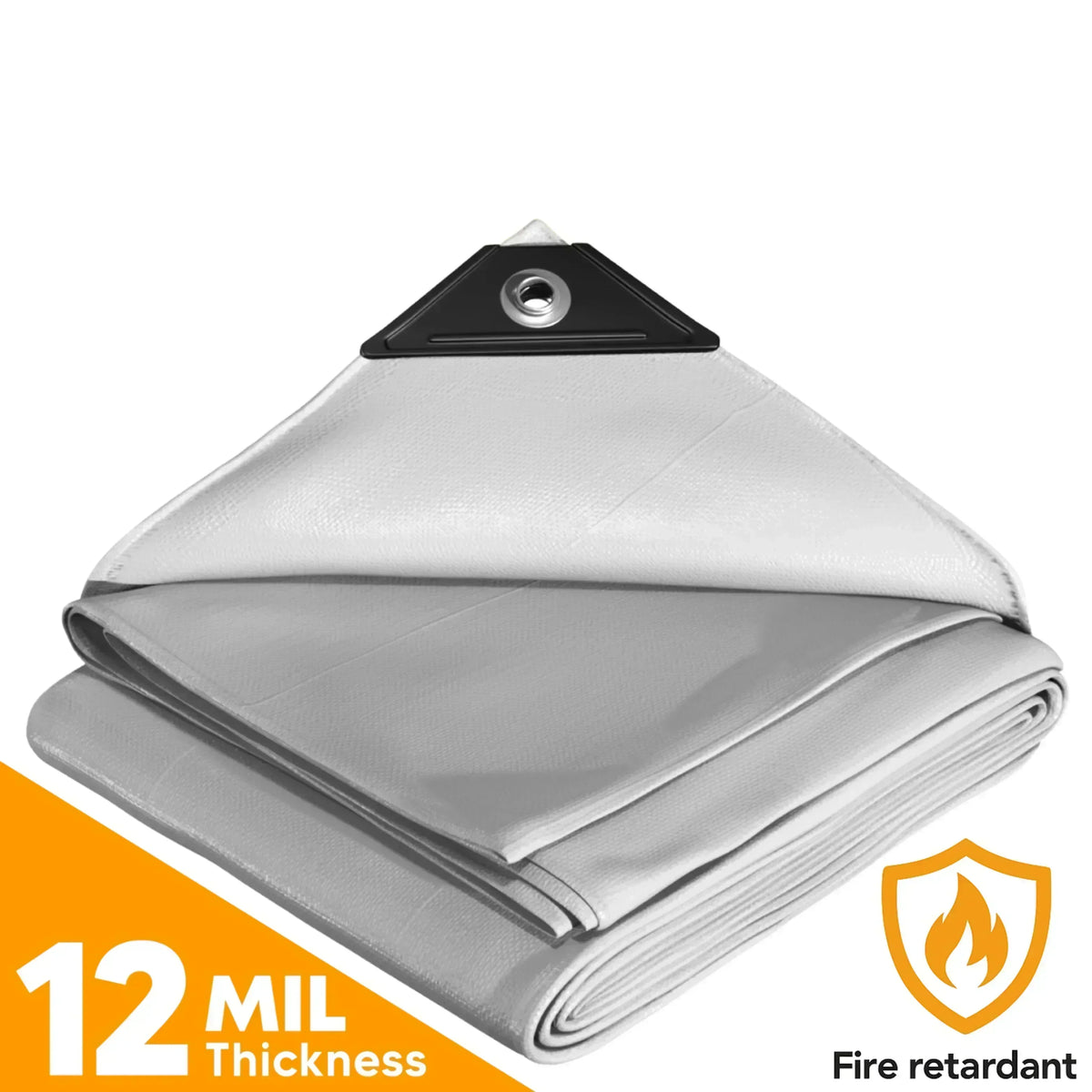 White Fire Retardant Tarp 30' x 50'