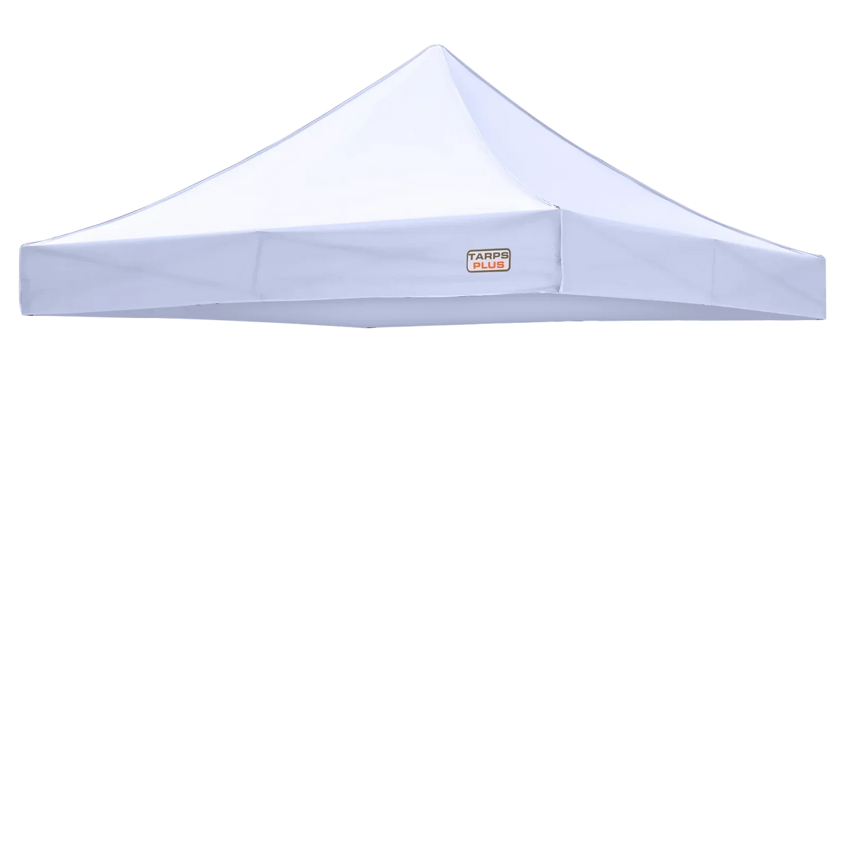 White 10' x 10' pop-up tent top creating instant shelter canopy coverage
