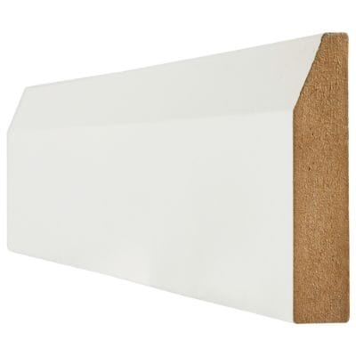 White Primed Chamfered Skirting - All Sizes